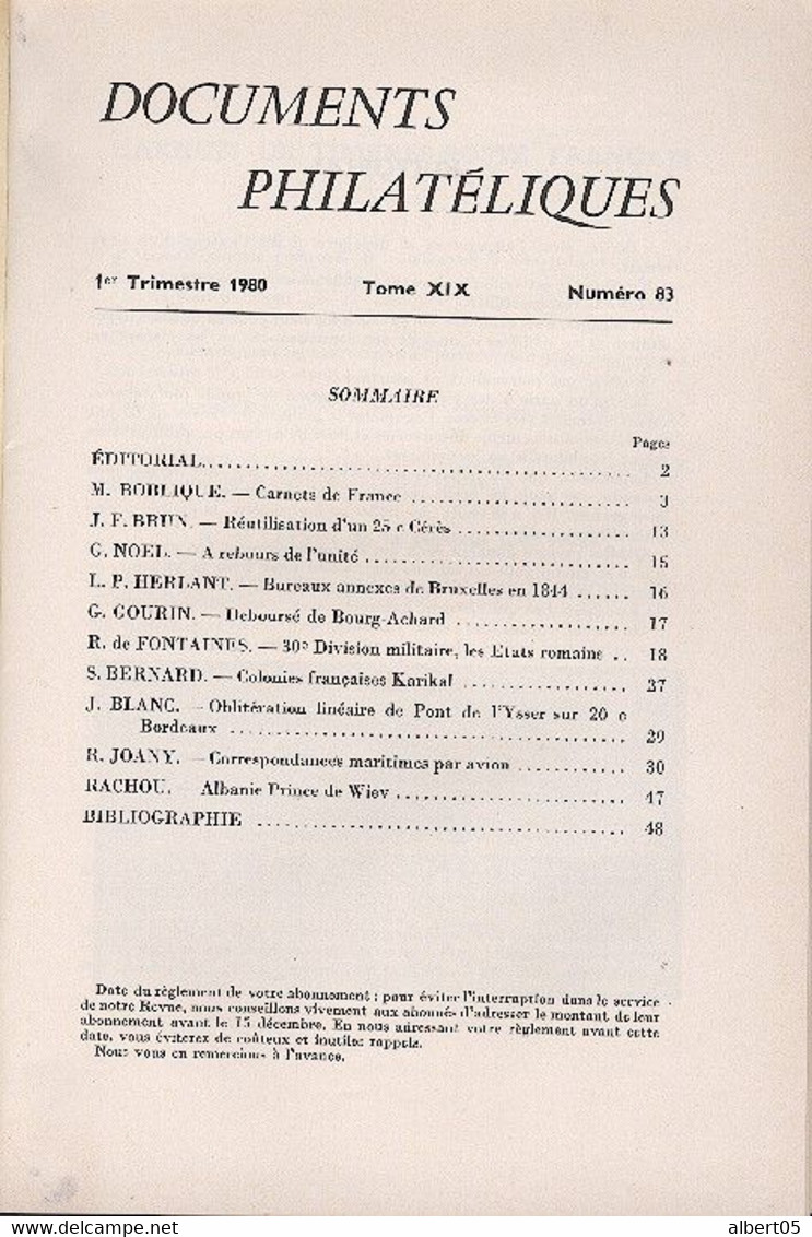 Revue De L'Académie De Philatélie - Documents Philatéliques N° 83  - Avec Sommaire - Filatelia E Historia De Correos