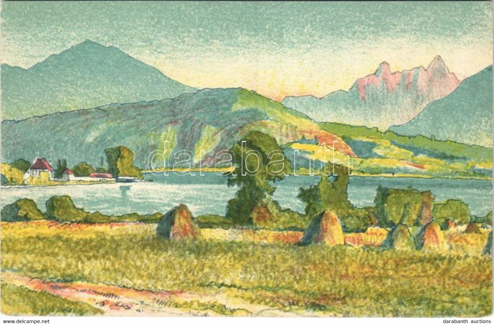 ** T1/T2 Zürichsee Am Obersee. Schwarzer & Cie. Litho S: E. Stiefel - Unclassified