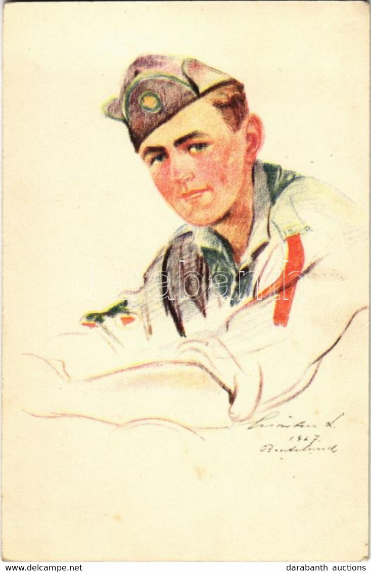 ** T2 Norvég Cserkész. Kiadja A Magyar Cserkész Szövetség / Norwegian Boy Scout, Art Postcard S: Márton L. - Non Classificati