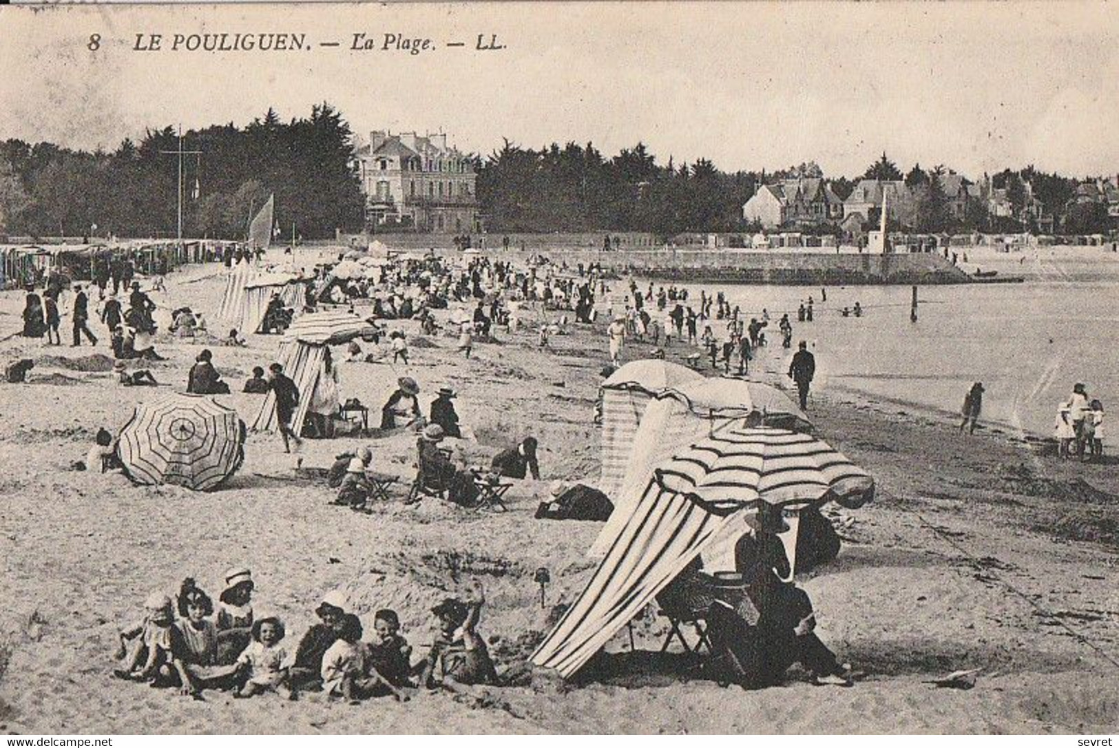 CPA. LE POULIGUEN. - La PLAGE - Le Pouliguen