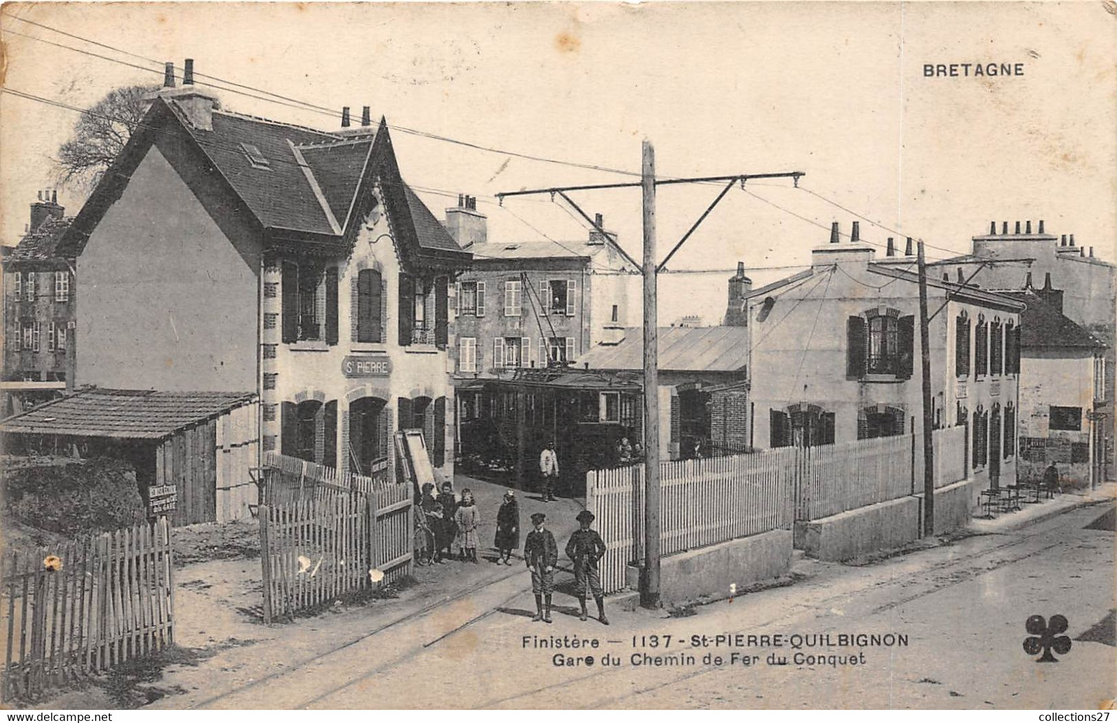 29-SAINT-PIERRE-QUILBIGNON- GARE DU CHEMIN DE FER DU CONQUET - Autres & Non Classés