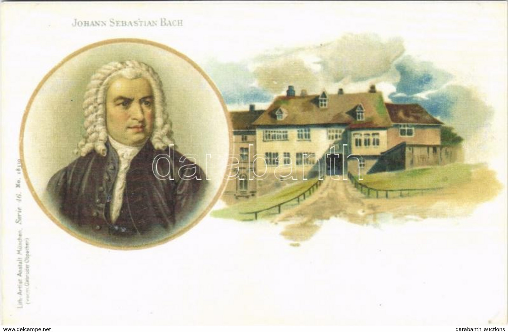 ** T1 Johann Sebastian Bach. Gebrüder Obpacher Serie 46. No. 18339. - Modern Reprint - Zonder Classificatie