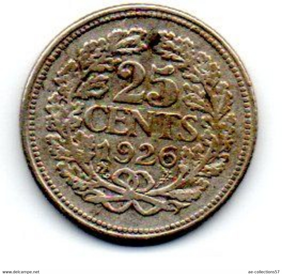 Pays -Bas -  25 Cents 1926 - TB - 25 Cent
