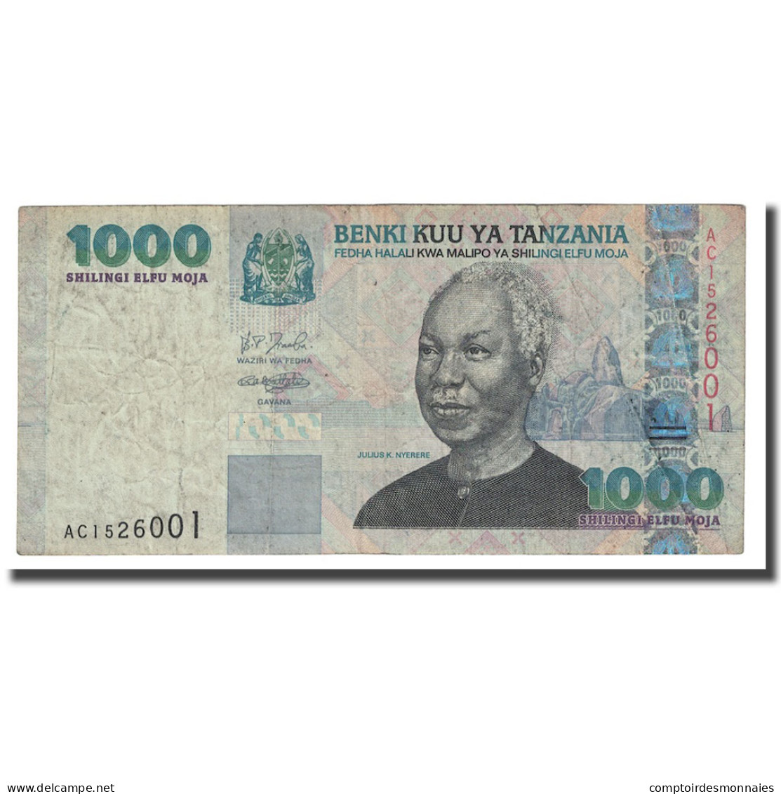 Billet, Tanzania, 1000 Shilingi, Undated (2003), KM:36a, B+ - Tansania