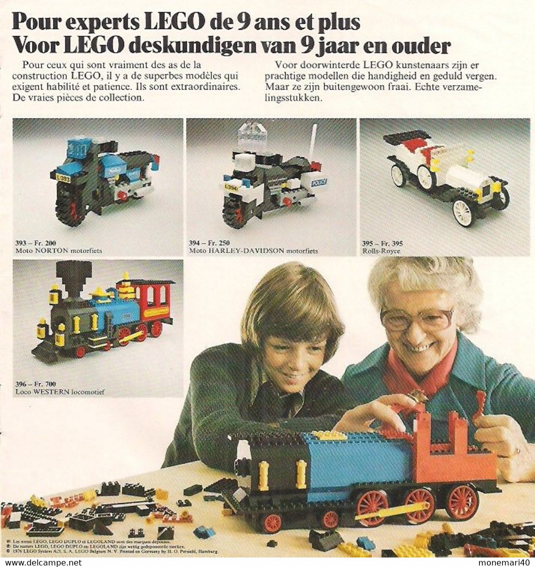 LEGO SYSTEM - CATALOGUE - GUIDE FAMILIAL - GEZINSWEGWIJZER - 1976.