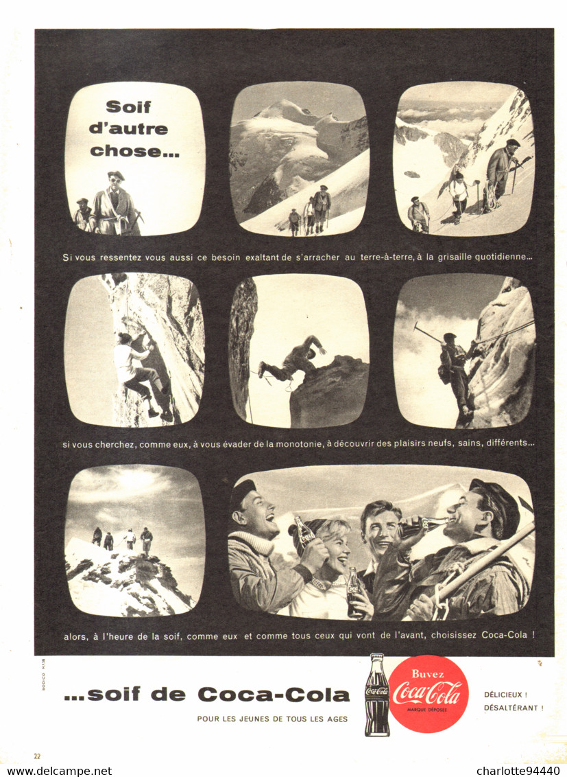 PUB    " COCA COLA  "  1959  ( 27 ) - Affiches Publicitaires