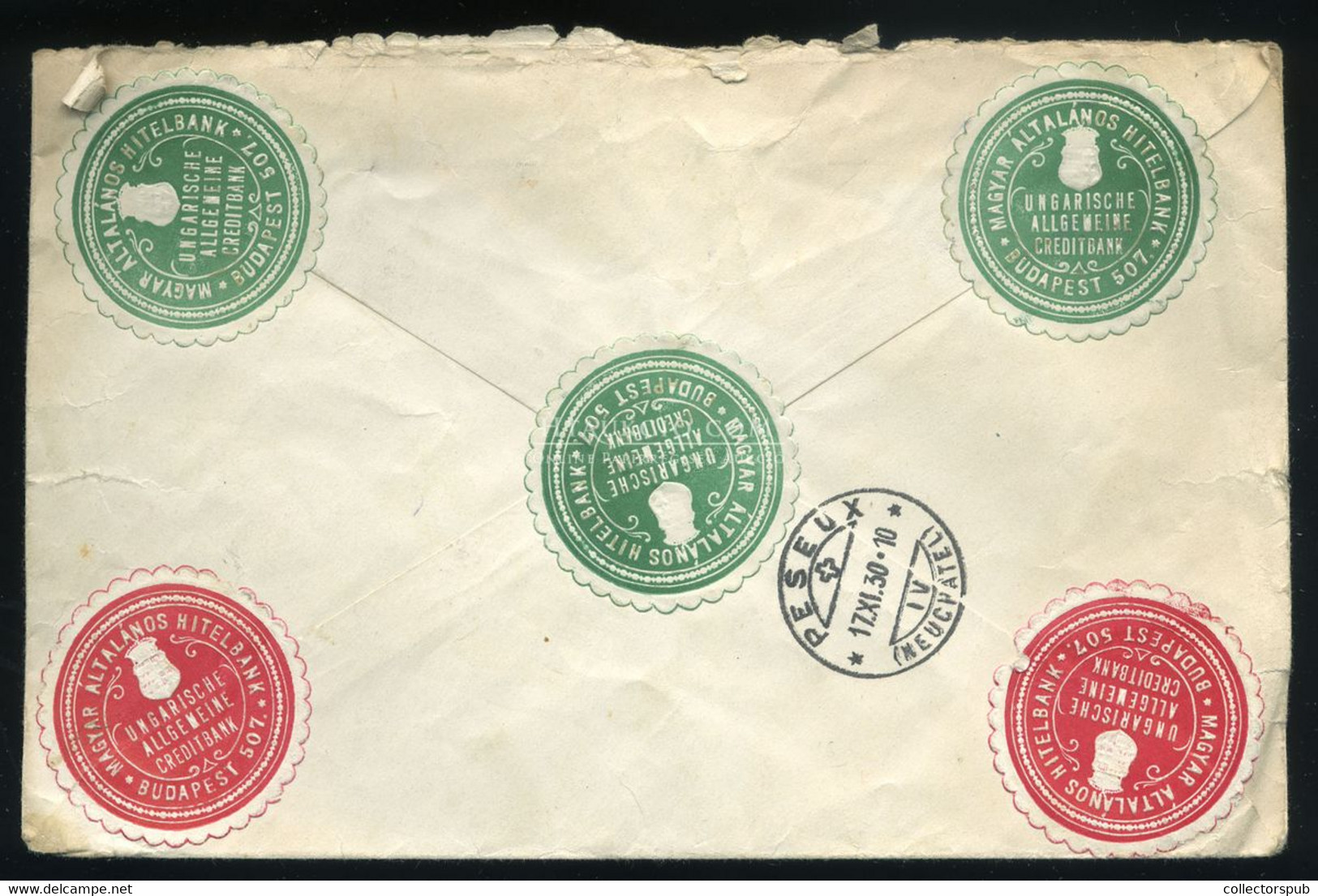 BUDAPEST 1930. Ajánlott Levél, Céglyukasztásos Bélyegekkel Svájcba - Used Stamps