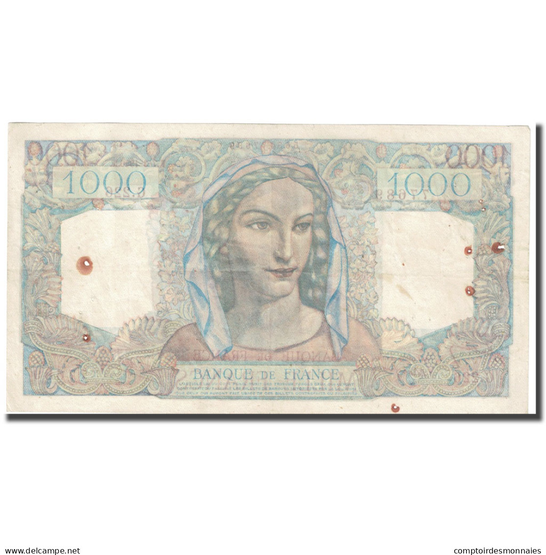 France, 1000 Francs, Minerve Et Hercule, 1946, 1946-03-07, TB+, Fayette:41.12 - 1 000 F 1945-1950 ''Minerve Et Hercule''