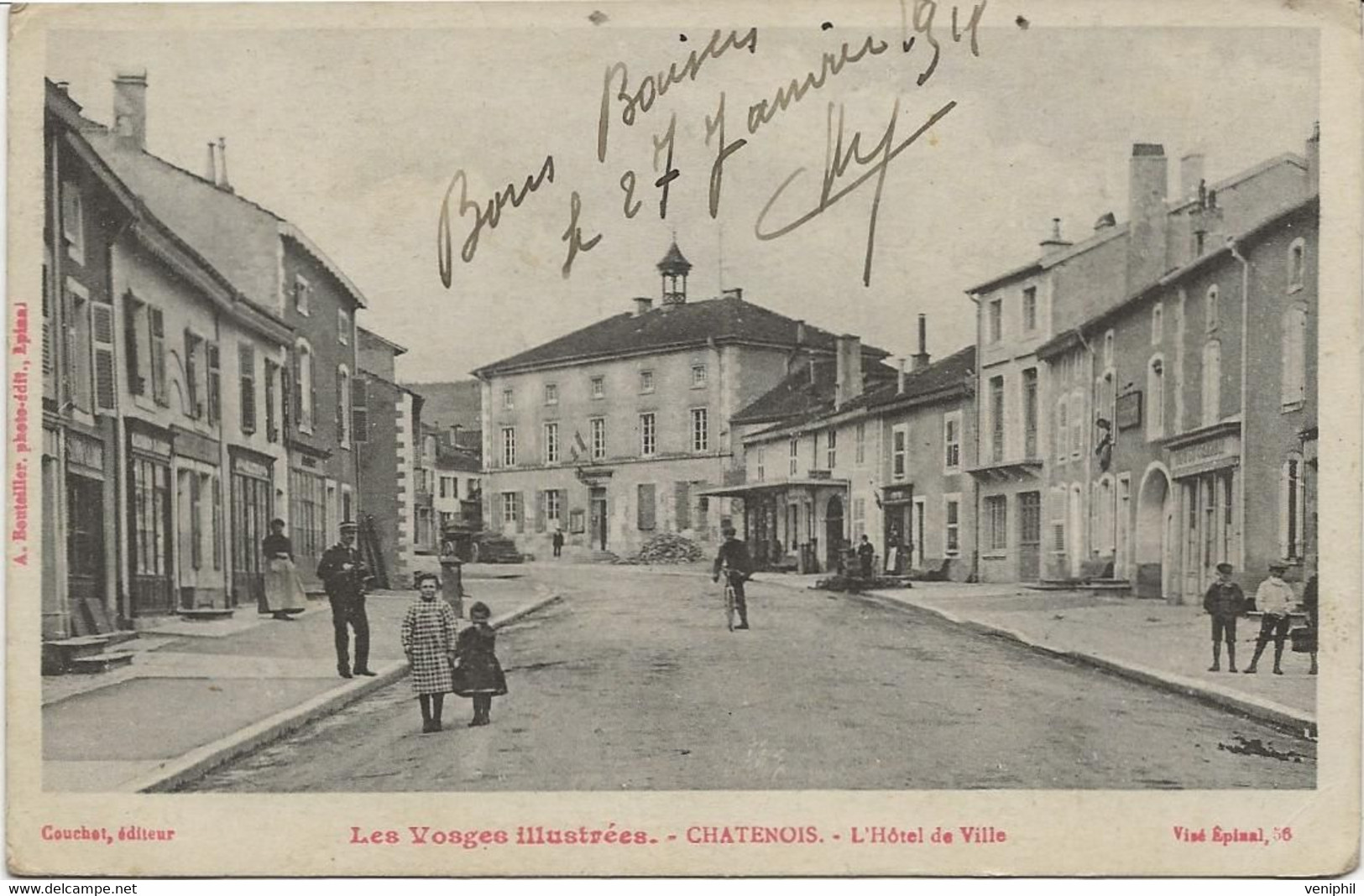 CARTE CHATENOIS - L'HOTEL DE VILLE - ANNEE 1918 - Chatenois