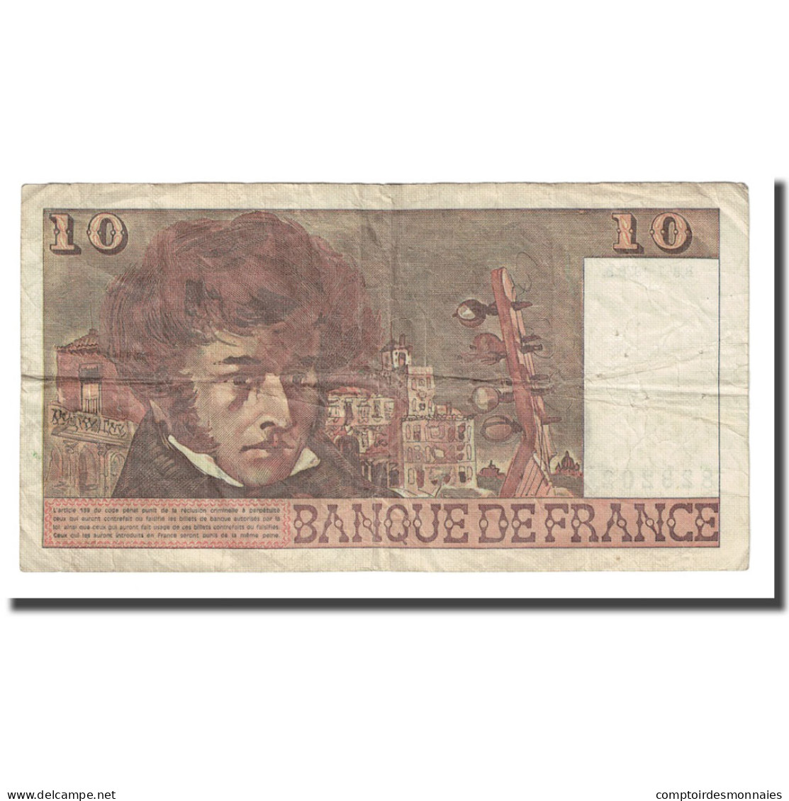 France, 10 Francs, Berlioz, 1978, 1978-07-06, B+, Fayette:63.24, KM:150c - 10 F 1972-1978 ''Berlioz''