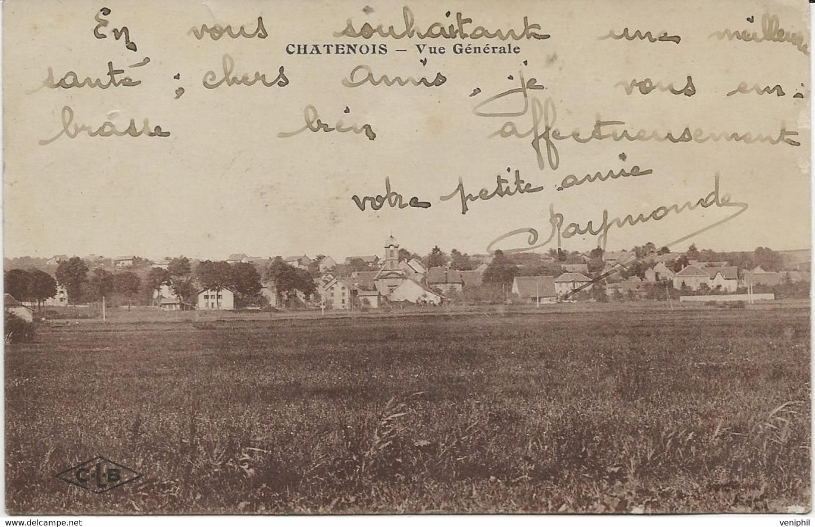 CARTE CHATENOIS - VUE GENERALE - ANNEE 1920 - Chatenois