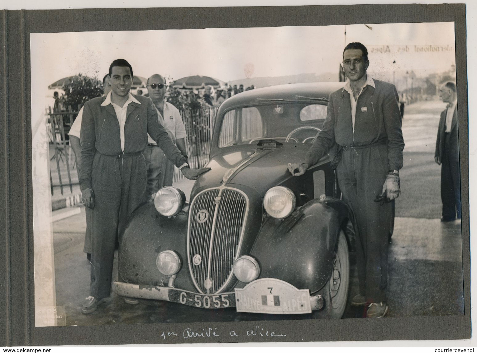 12eme Rallye Des Alpes 1949 - Equipe SEBAN DESCOMS - Départ MARSEILLE => 1er Arrivé NICE - Berline SIMCA 8 1949 - Cars