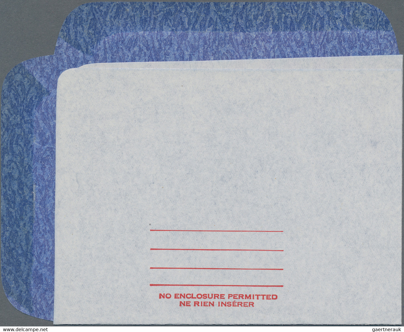 Canada - Ganzsachen: 1947, Unused Postal Stationery Airmail Lettersheet, Red Form Proof On White (mo - 1953-.... Regering Van Elizabeth II