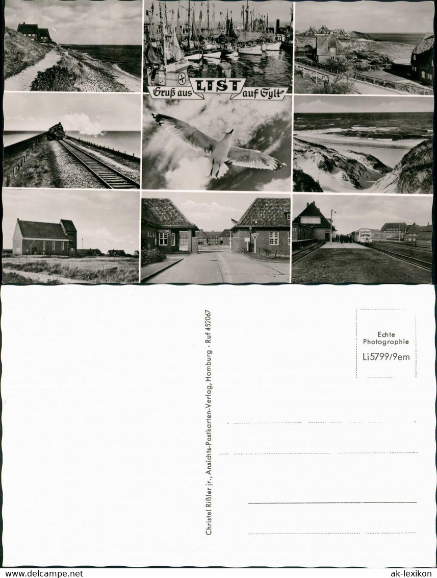 List Auf Sylt Mehrbild-AK Ua. Hafen, Dünen Häuser, Strand, Bahnhof Uvm. 1960 - Other & Unclassified