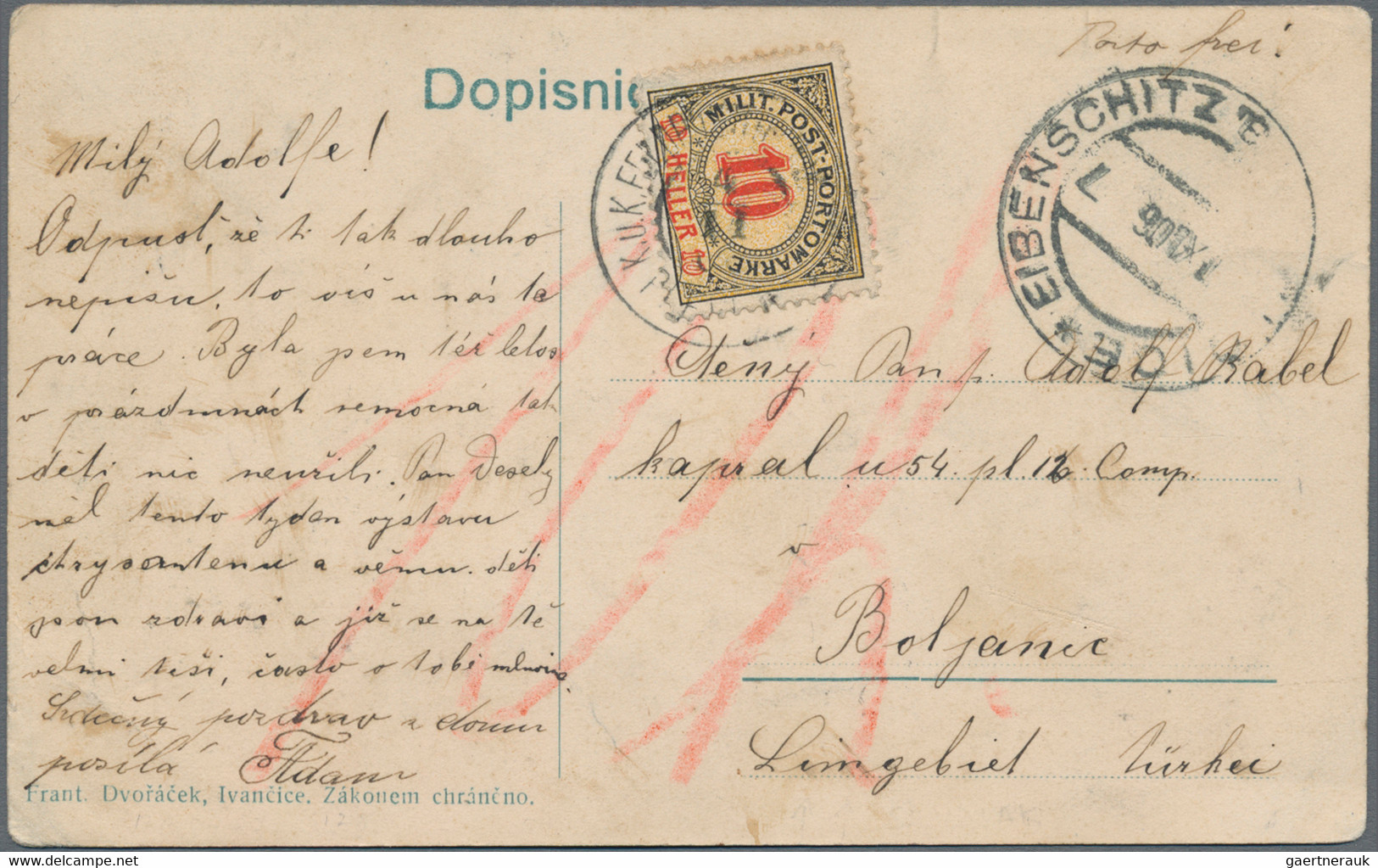 Bosnien Und Herzegowina (Österreich 1879/1918) - Portomarken: 1906, ÖSTERR. POST IN NOVIPAZAR: Unfra - Bosnië En Herzegovina