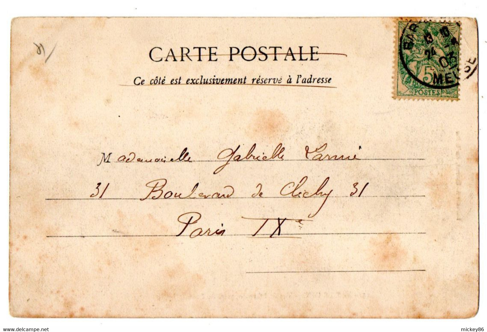 BAR LE DUC --1903 --Vue De L'Ornain, Prise Du Pont Du Lycée........carte Précurseur........à Saisir - Bar Le Duc