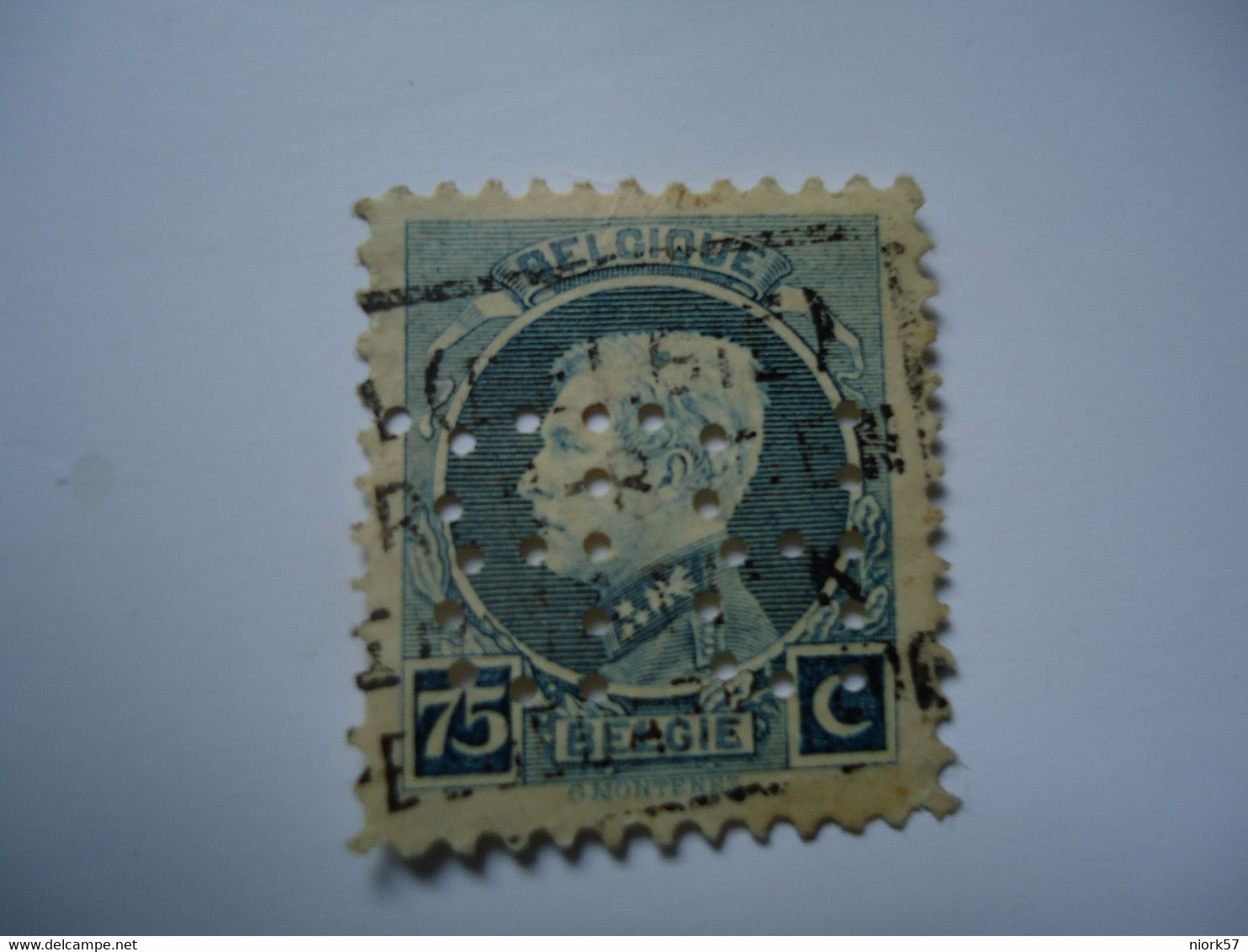 BELGIUM  USED STAMPS WITH PERFINS  2 SCAN  WITH  POSTMARK - Unclassified