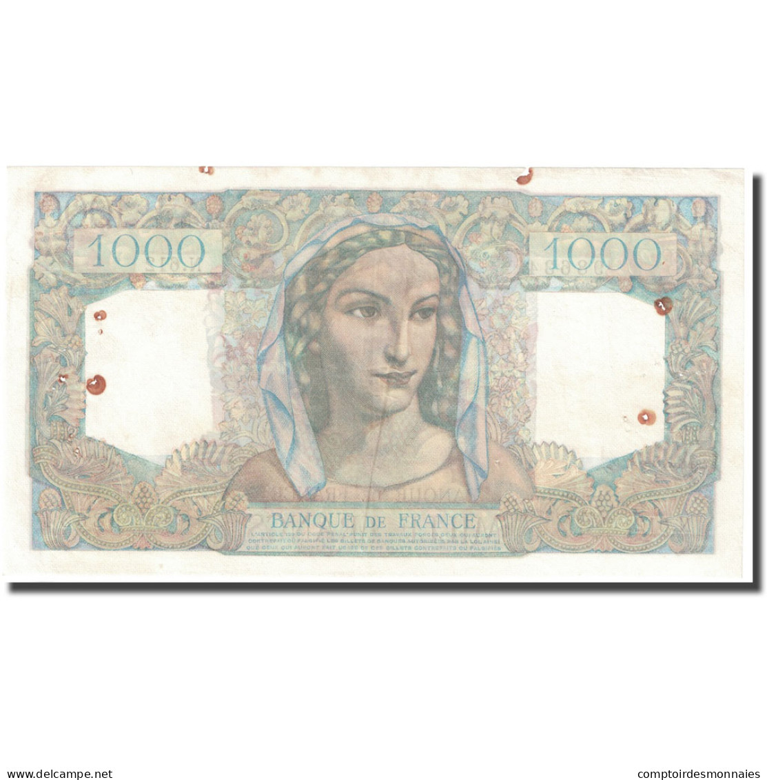 France, 1000 Francs, Minerve Et Hercule, 1949, 1949-11-03, TTB, Fayette:41.29 - 1 000 F 1945-1950 ''Minerve Et Hercule''