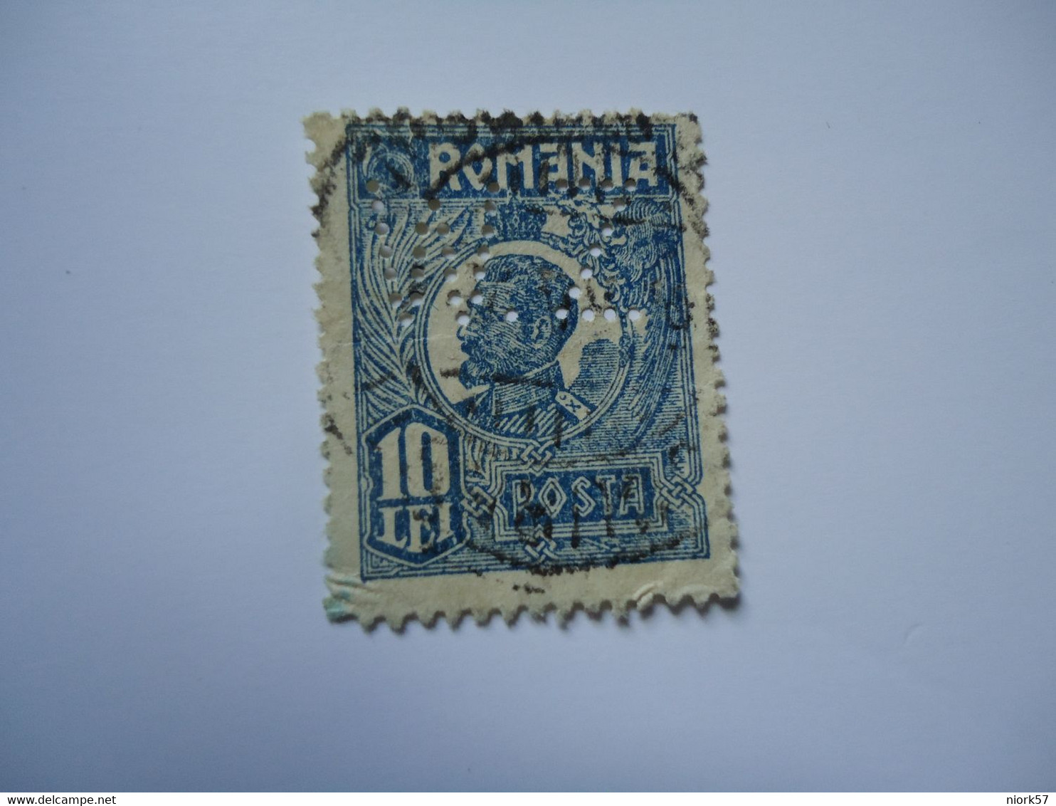 ROMANIA    USED STAMPS WITH PERFINS  2 SCAN  WITH POSTMARK - Proeven & Herdrukken