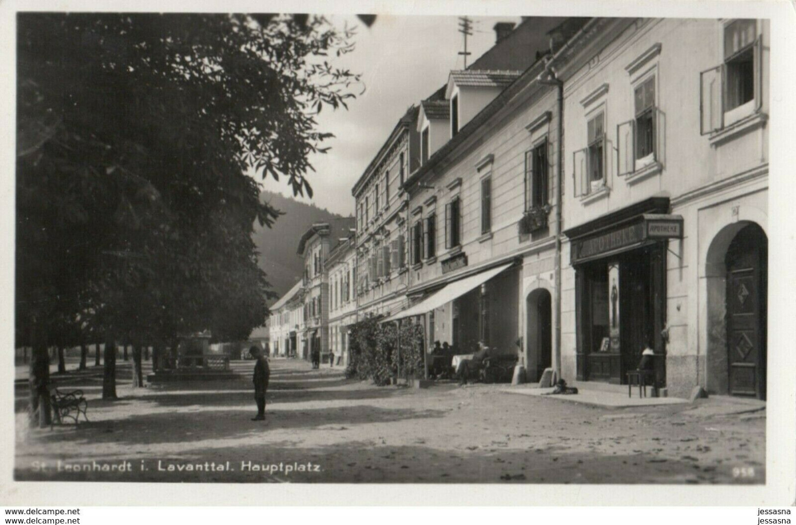AK - ST. LEONHARD Im Lavanttal - Häuserpartie Am Hauptplatz 1939 - Wolfsberg