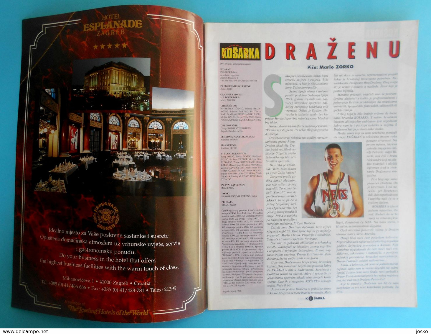 Croatian Basketball Magazine No.1 - Only About DRAZEN PETROVIC * New Jersey Brooklyn Nets Portland Trail Blazers Real - New Jersey Nets