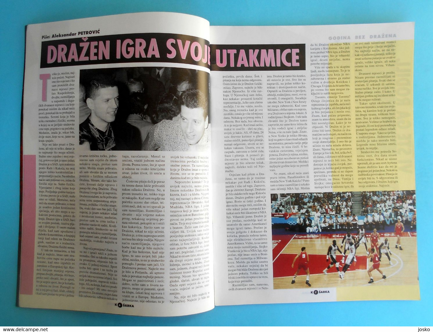 Croatian Basketball Magazine No.1 - Only About DRAZEN PETROVIC * New Jersey Brooklyn Nets Portland Trail Blazers Real - New Jersey Nets