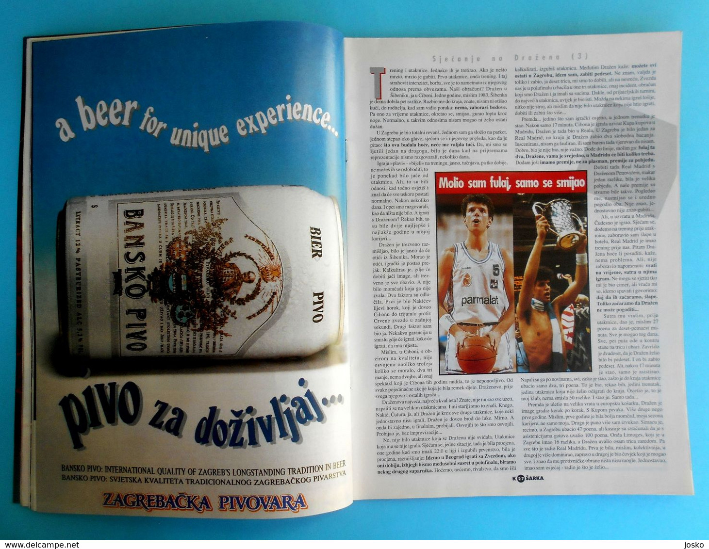 Croatian basketball magazine no.1 - only about DRAZEN PETROVIC * New Jersey Brooklyn Nets Portland Trail Blazers Real