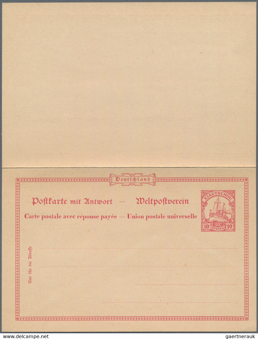 Deutsche Kolonien - Kiautschou - Ganzsachen: 1901 . Set Mit Postkarte 10 Pf Und Doppelkarte 10+10 Pf - Kiaochow
