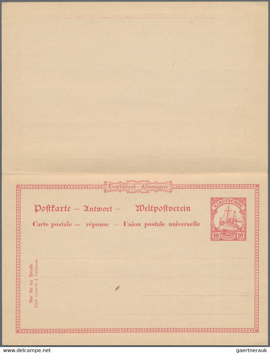 Deutsche Kolonien - Kiautschou - Ganzsachen: 1901 . Set Mit Postkarte 10 Pf Und Doppelkarte 10+10 Pf - Kiaochow