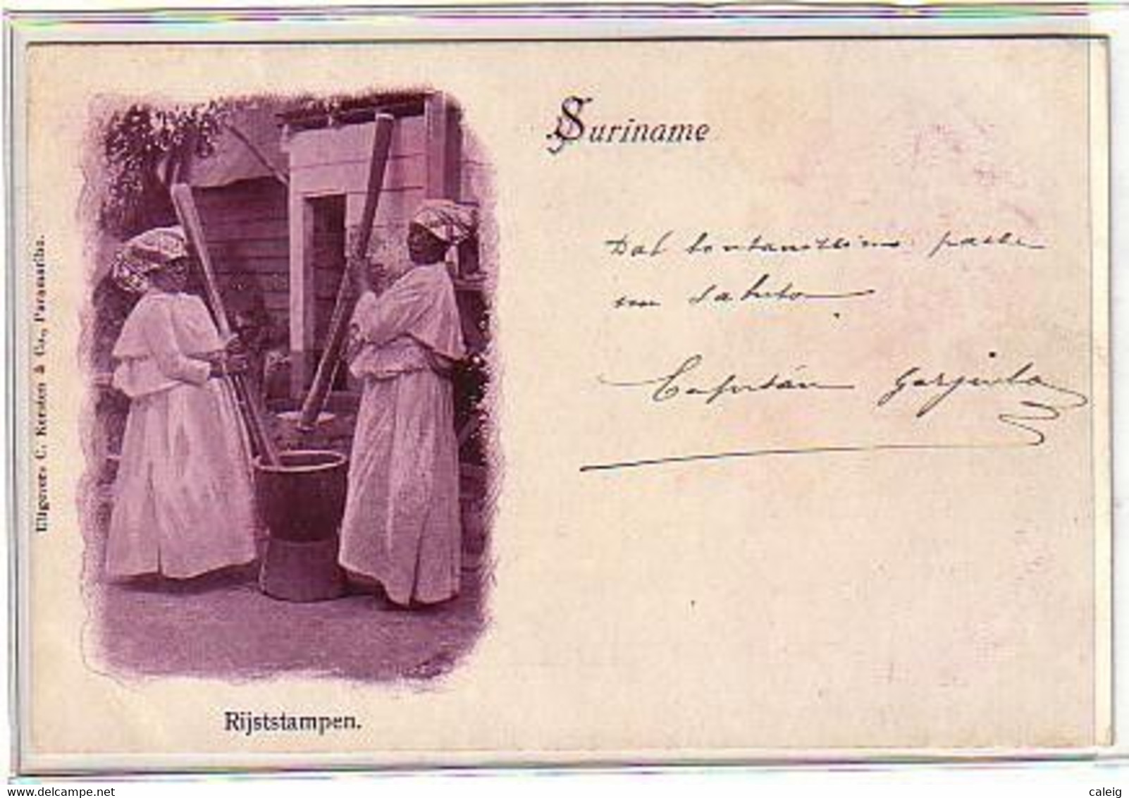 SURINAME - Rijstampen Ca 1900 Used In Letter - Suriname
