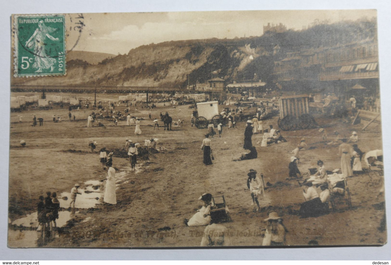 Cpa SANDOWN The Sands Looking 1908 - XER01 - Sandown