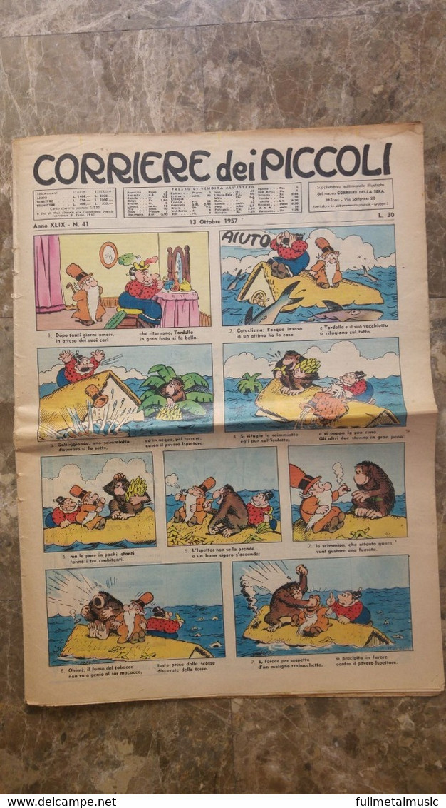 Giornale Corriere Dei Piccoli 13 Ottobre 1957 - Corriere Dei Piccoli