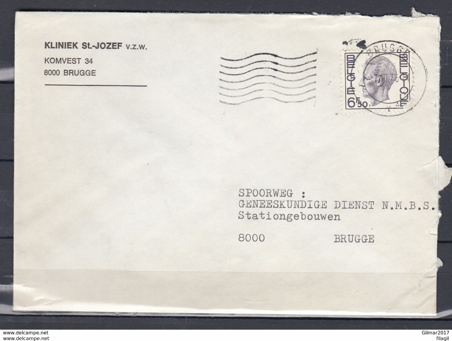 Brief Van Brugge Naar Brugge - 1970-1980 Elström