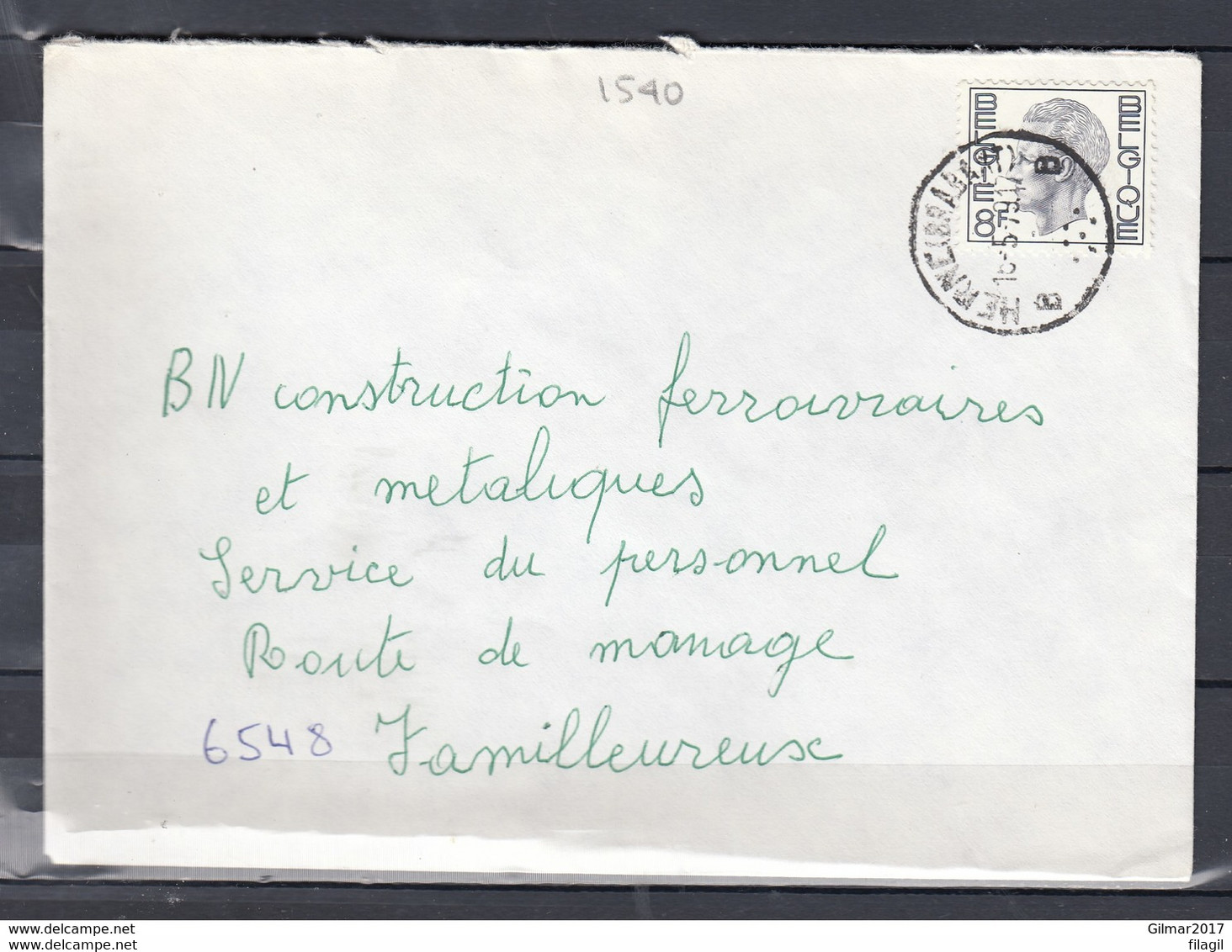 Brief Van Herne (Brabant) Naar Familleureux - 1970-1980 Elström