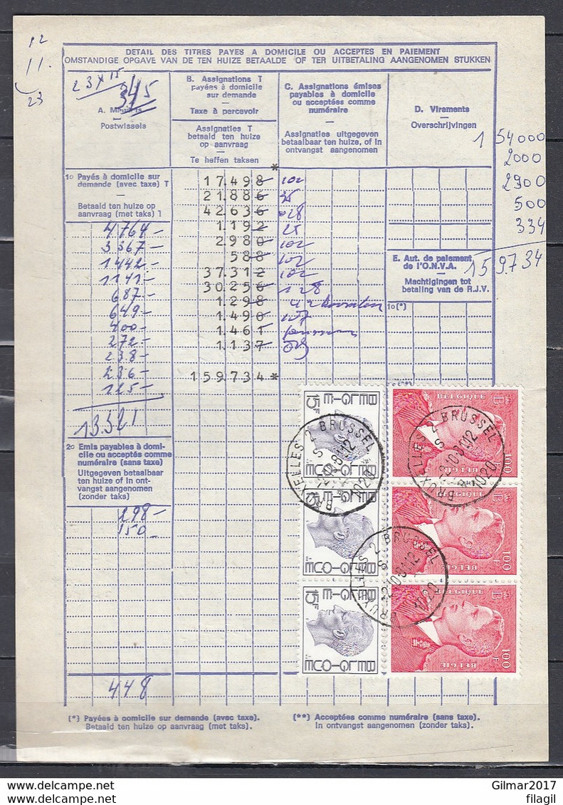 Regie Der Posterijen Met Stempel Bruxelles 2 Brussel S - 1970-1980 Elström