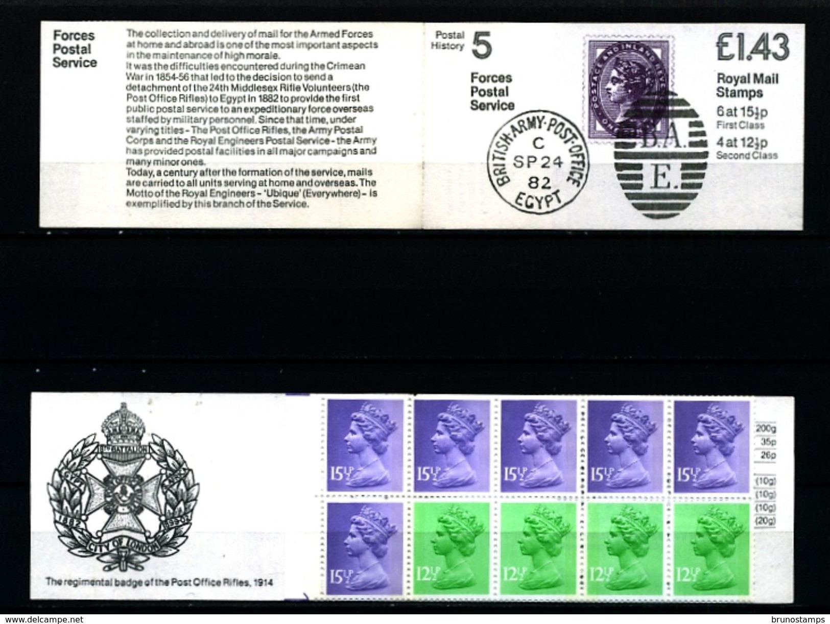 GREAT BRITAIN - 1982  £ 1.43  BOOKLET  FORCES MAIL  LM  MINT NH  SG FN 4a - Markenheftchen