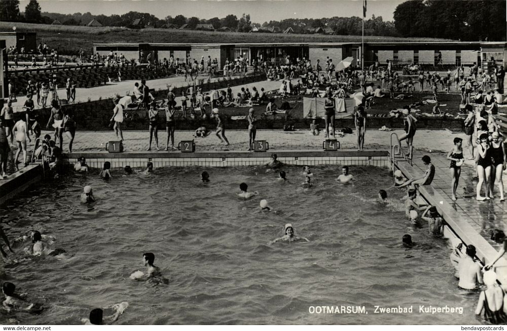 Nederland, OOTMARSUM, Hotel-Café-Restaurant Tubantia (1950s) Ansichtkaart - Ootmarsum