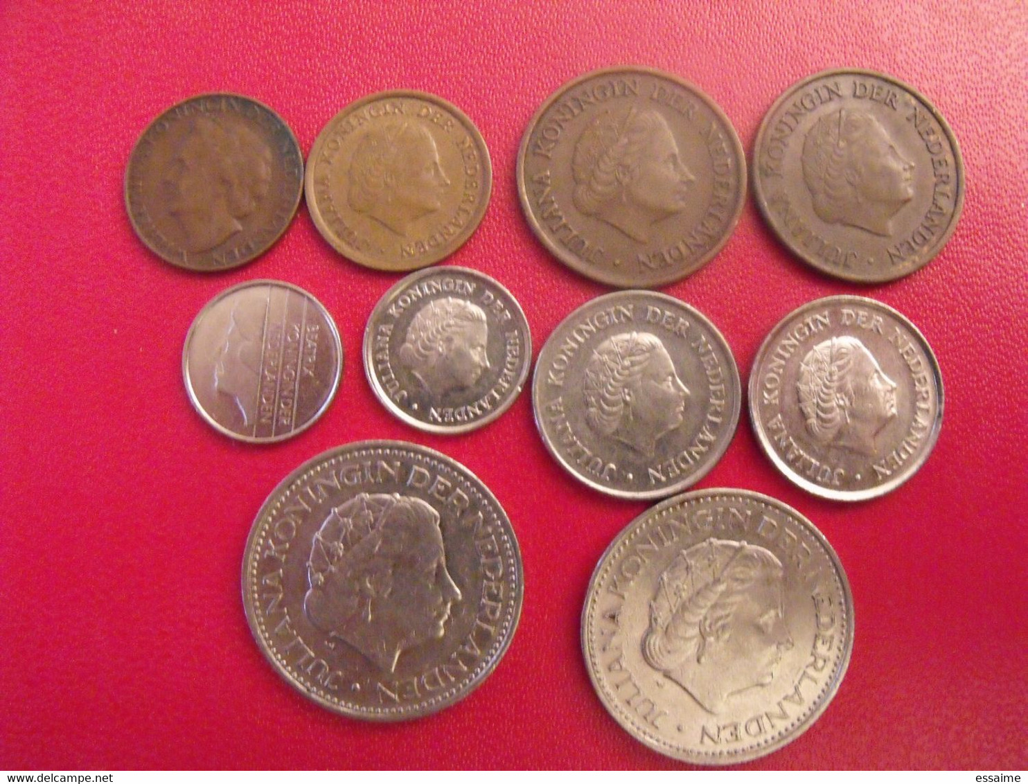 Pays-bas Netherland Nederland. Lot De 10 Pièces : 1, 5, 10, 25 Cents. 1 Gulden. 1948/1985 - 1948-1980 : Juliana