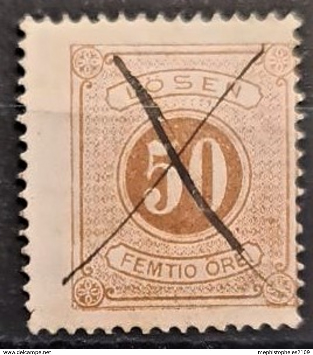 SWEDEN 1874 - Canceled - Sc# J10 - Postage Due 50o - Strafport