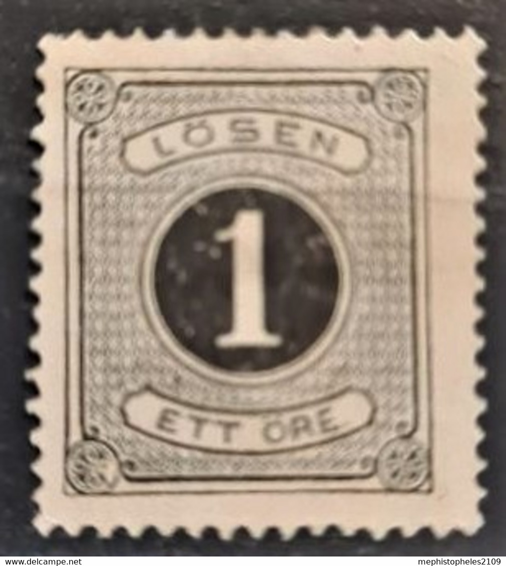 SWEDEN 1874 - MLH - Sc# J1 - Postage Due 1o - Segnatasse