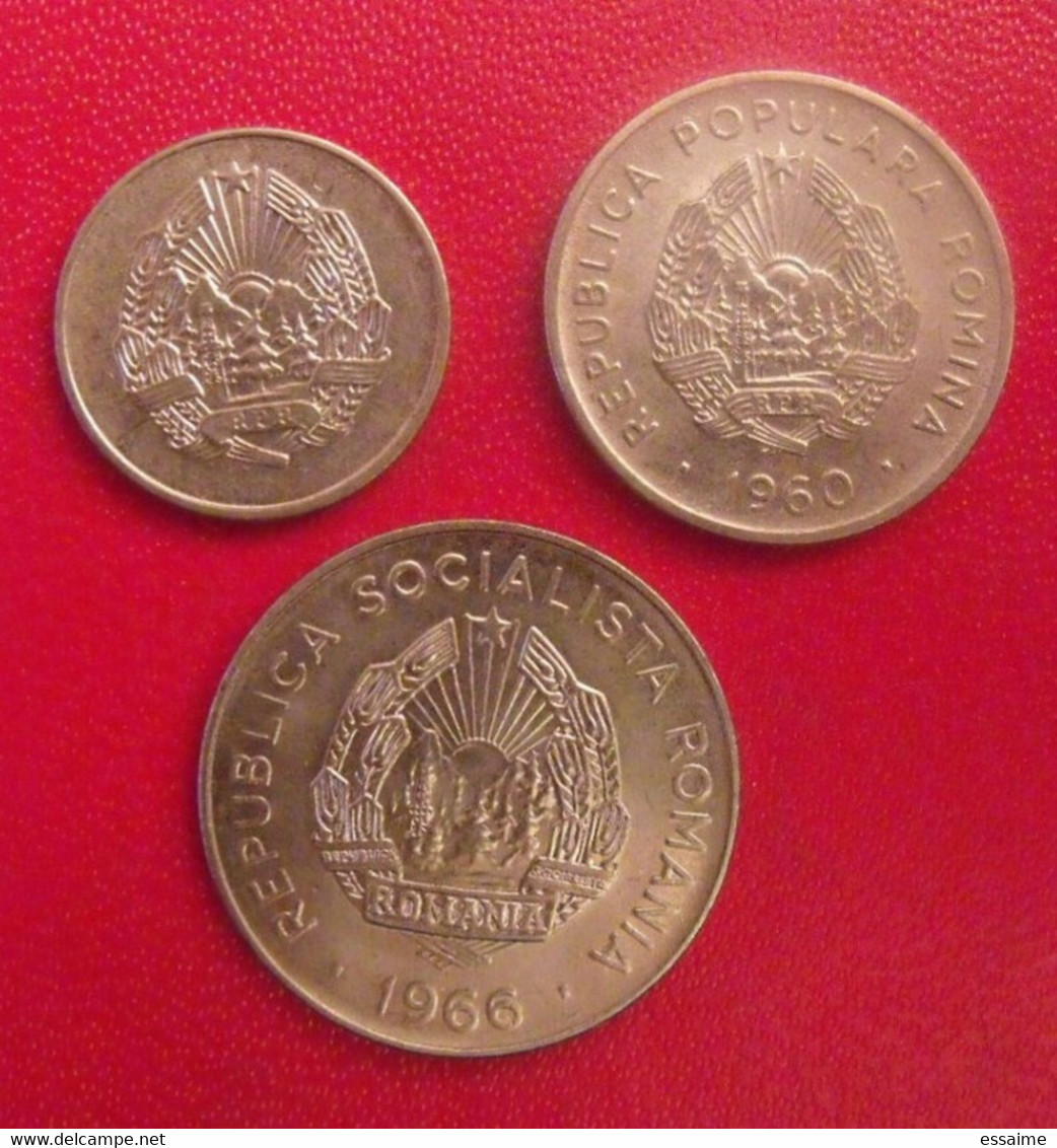 Roumanie Romania. Lot De 3 Pièces : 5, 15, 25 Bani. 1960/1966 - Rumänien