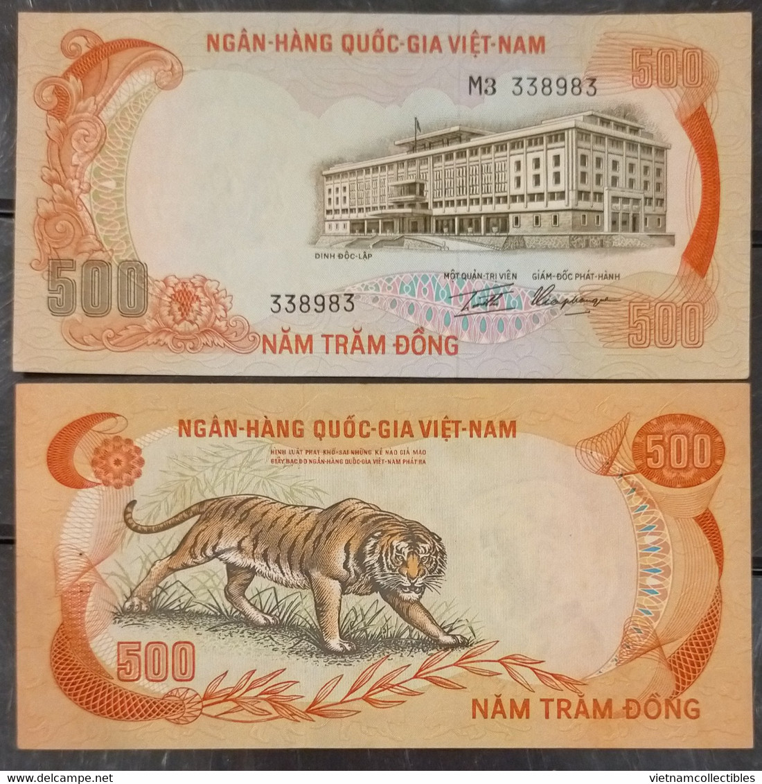 South Viet Nam Vietnam 500 Dông Tiger UNC Banknote Note 1972 - Pick # 33 - Vietnam