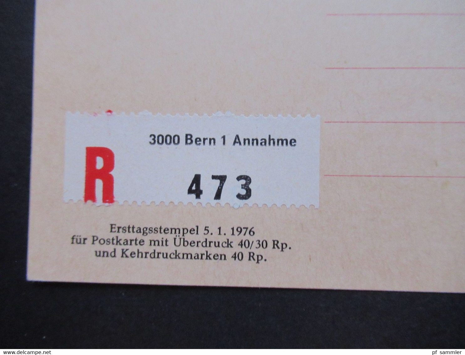 Schweiz FDC 5.1.1976 Zusammendruck KZ 31 Aus MHB 54 Jeweils Als Zusatzfrankatur Auf Ganzsache Einschreiben Bern - Se-Tenant