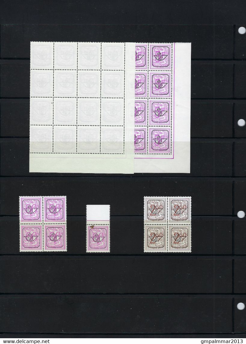 PAPIER POLYVALENT Serie Nr. 60A Voorafgestempeld Nrs. 799P T/e/m 798P In Veldelen Van 40 ** MNH  ; Zie 2 Scans ! LOT 362 - Typos 1967-85 (Löwe Und Banderole)