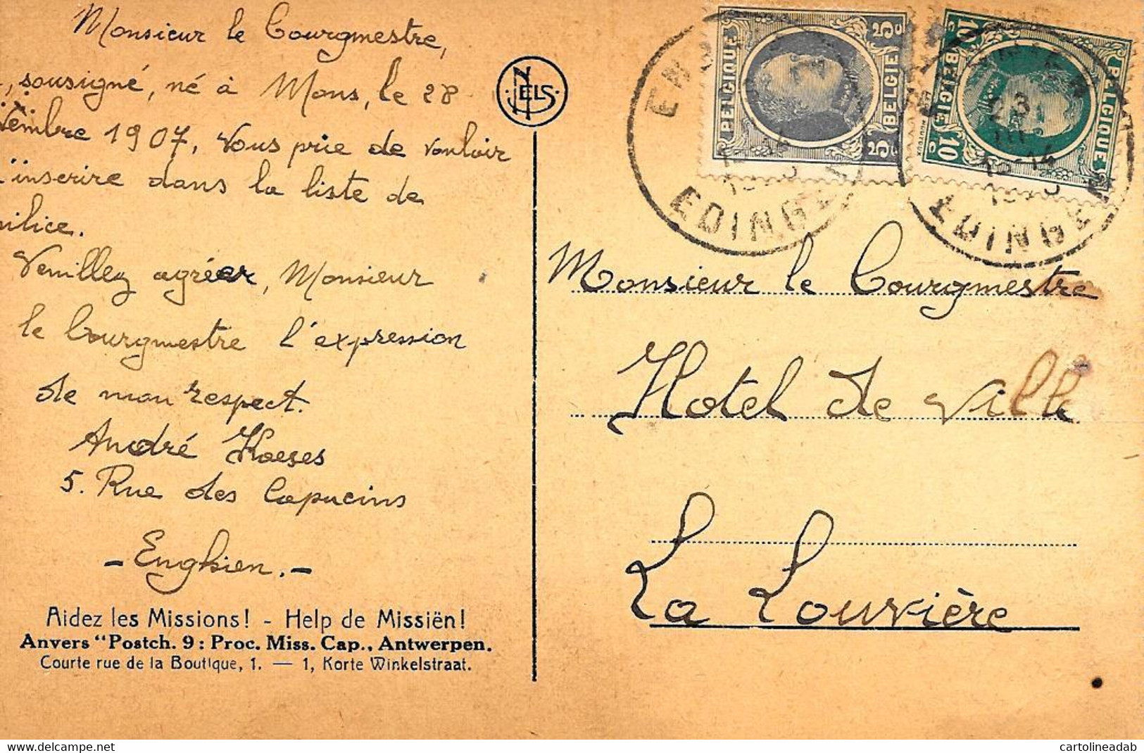 [DC12484] CPA - AFRICA - AIDEZ LES MISSIONS - HELP DE MISSIEN - Viaggiata - Old Postcard - Non Classés