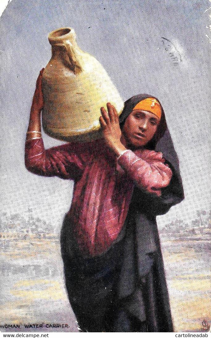 [DC12485] CPA - AFRICA - WOMAN WATER CARRIER - TUCK'S POST CARD - Viaggiata - Old Postcard - Non Classés