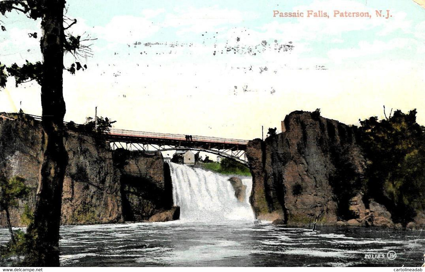 [DC12499] CPA - PATERSON - PASSAIC FALLS - Viaggiata - Old Postcard - Paterson