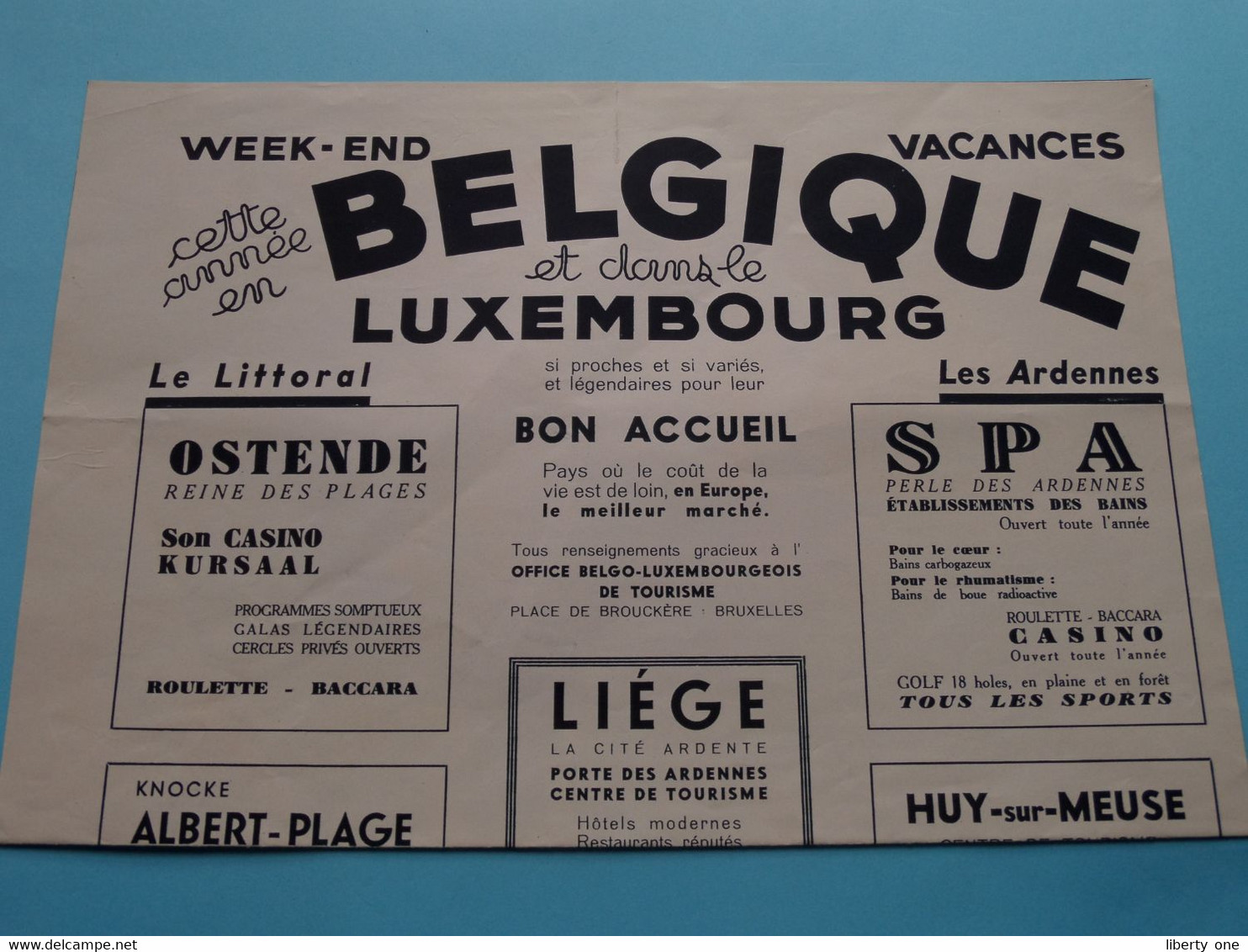 MIROIR Du MONDE 16 Juin 1934 ( 1 Page Plier On 1/8 ) Publi De Belgique & Luxembourg ( Voir Photo Pour Detail Svp ) ! - Advertising