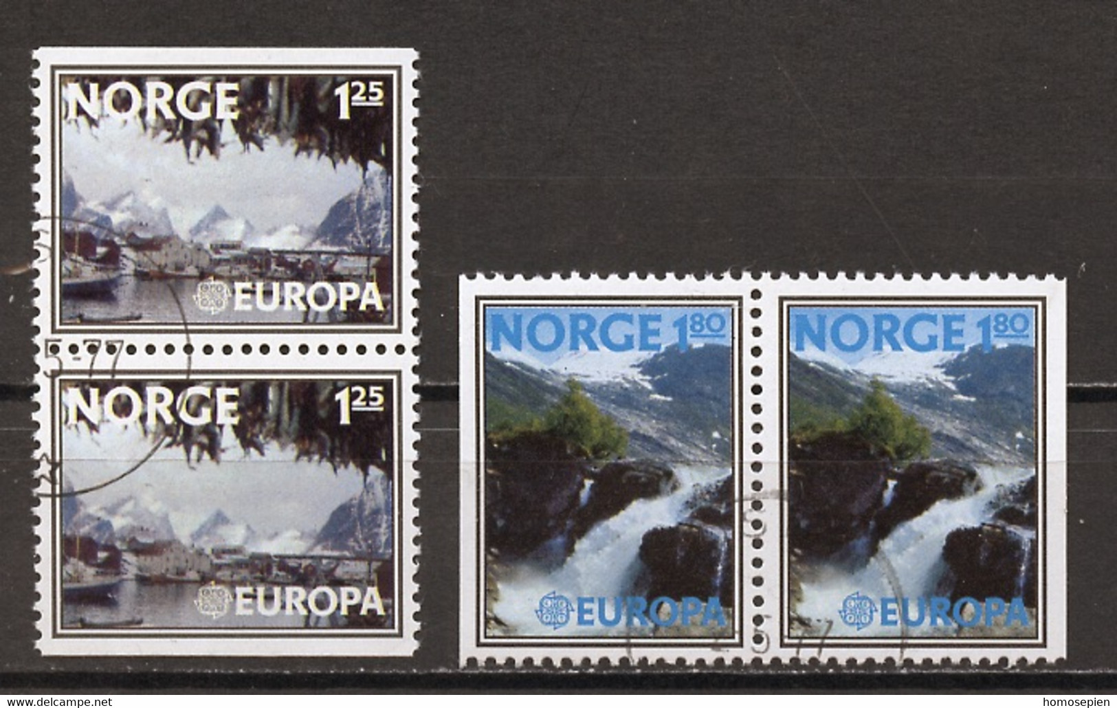 Norvège - Norway - Norwegen 1977 Y&T N°698b à 699d - Michel N°724Du à 725Dr *** - EUROPA - Gebruikt