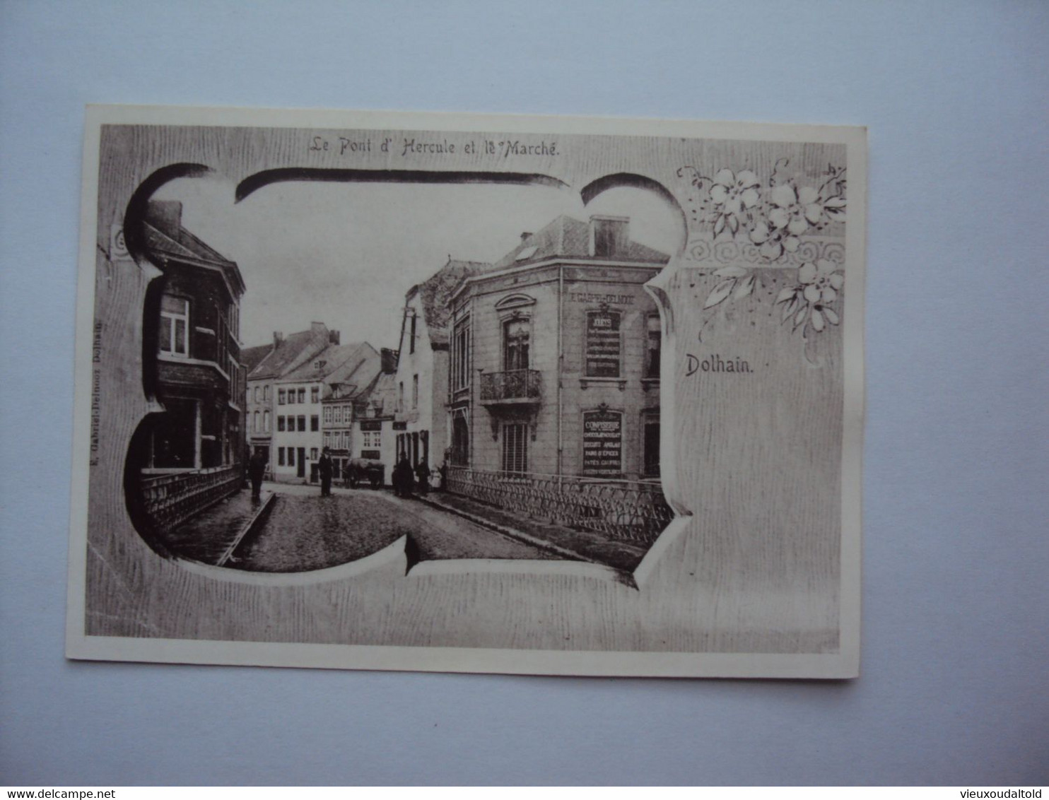 {carte-} Photo !!! (12,5 Cm X 9 Cm)  DOLHAIN  Le Pont D'Hercule Et Le Marché - Baelen